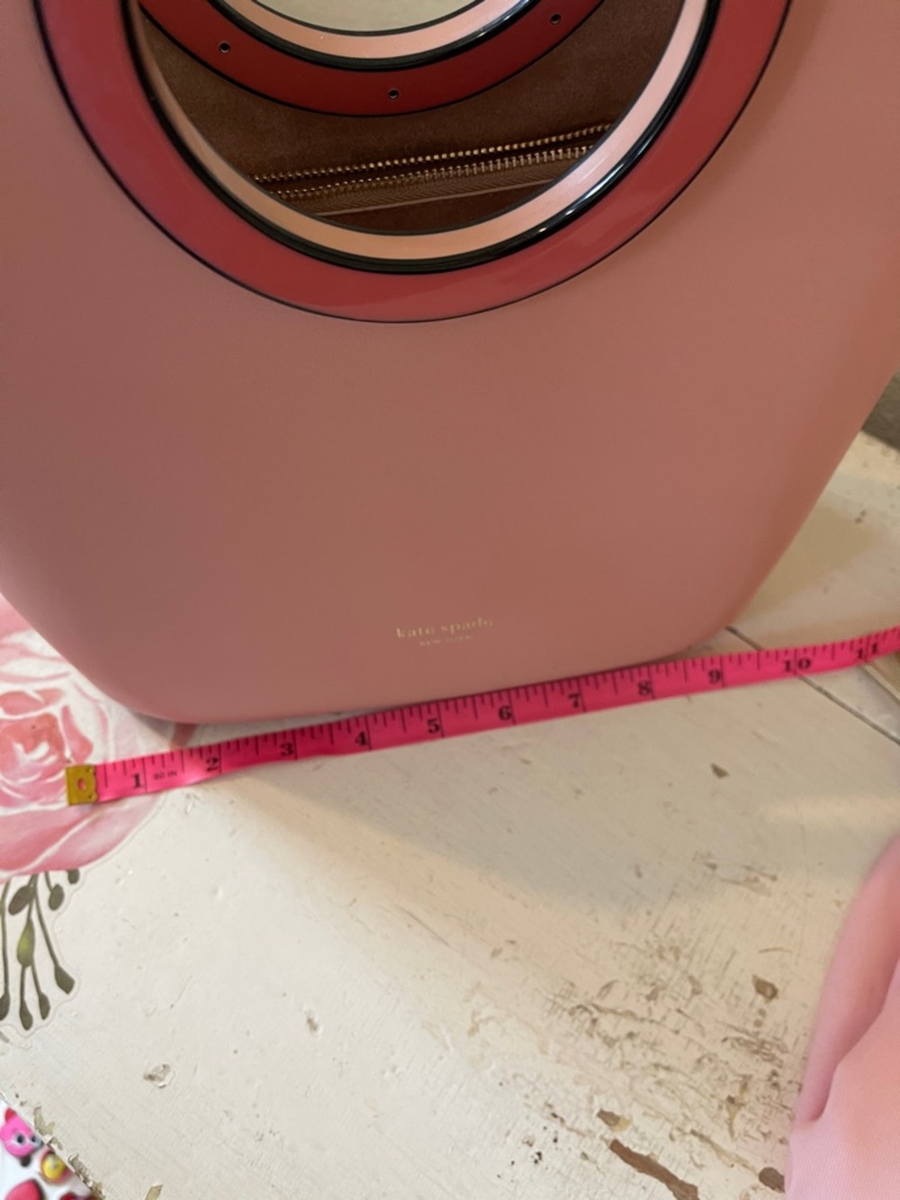 kate spade Pink and Tan Tote with Circular Top Handles - Picture 8 of 13